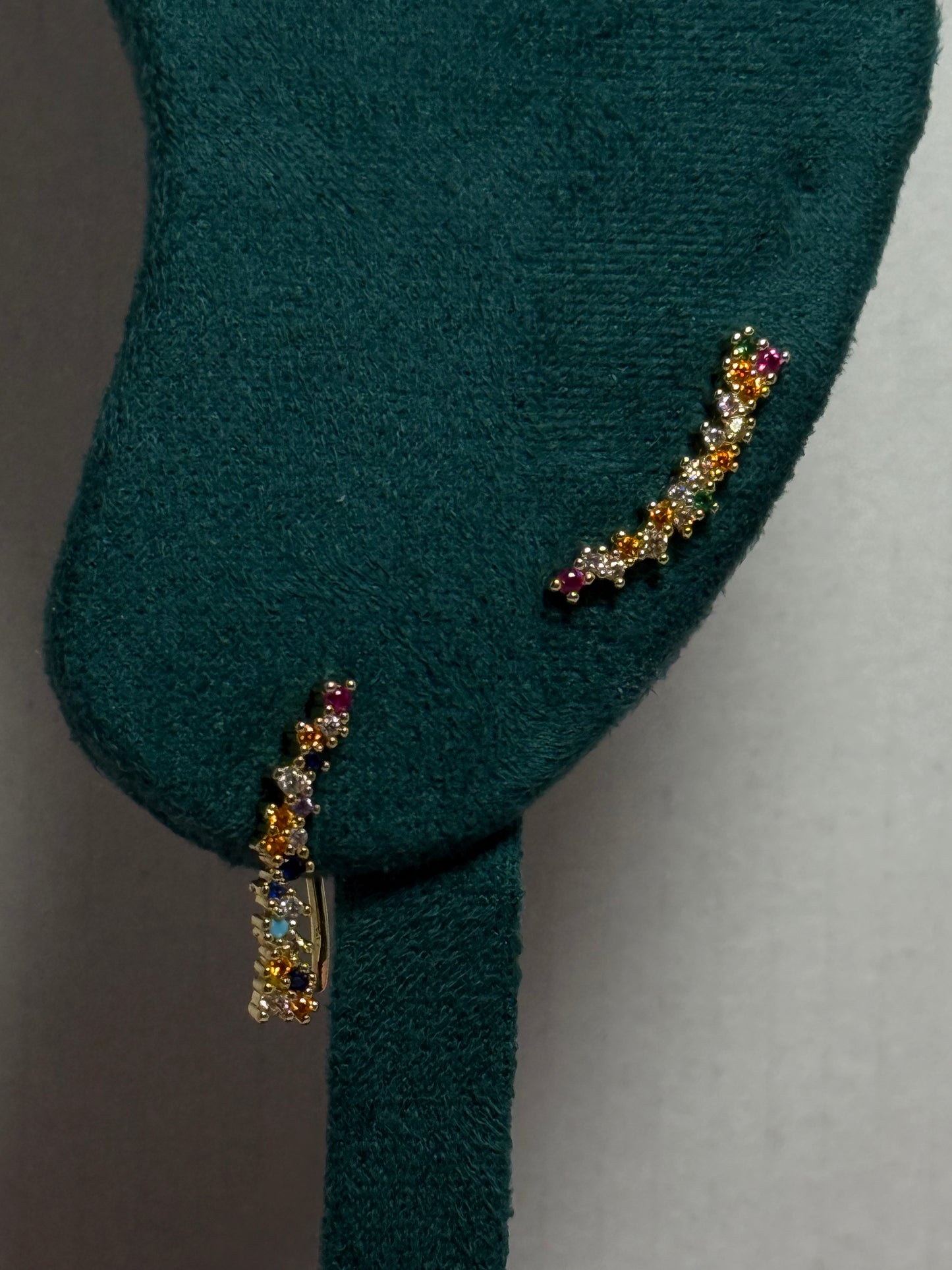 Multicolor line earring