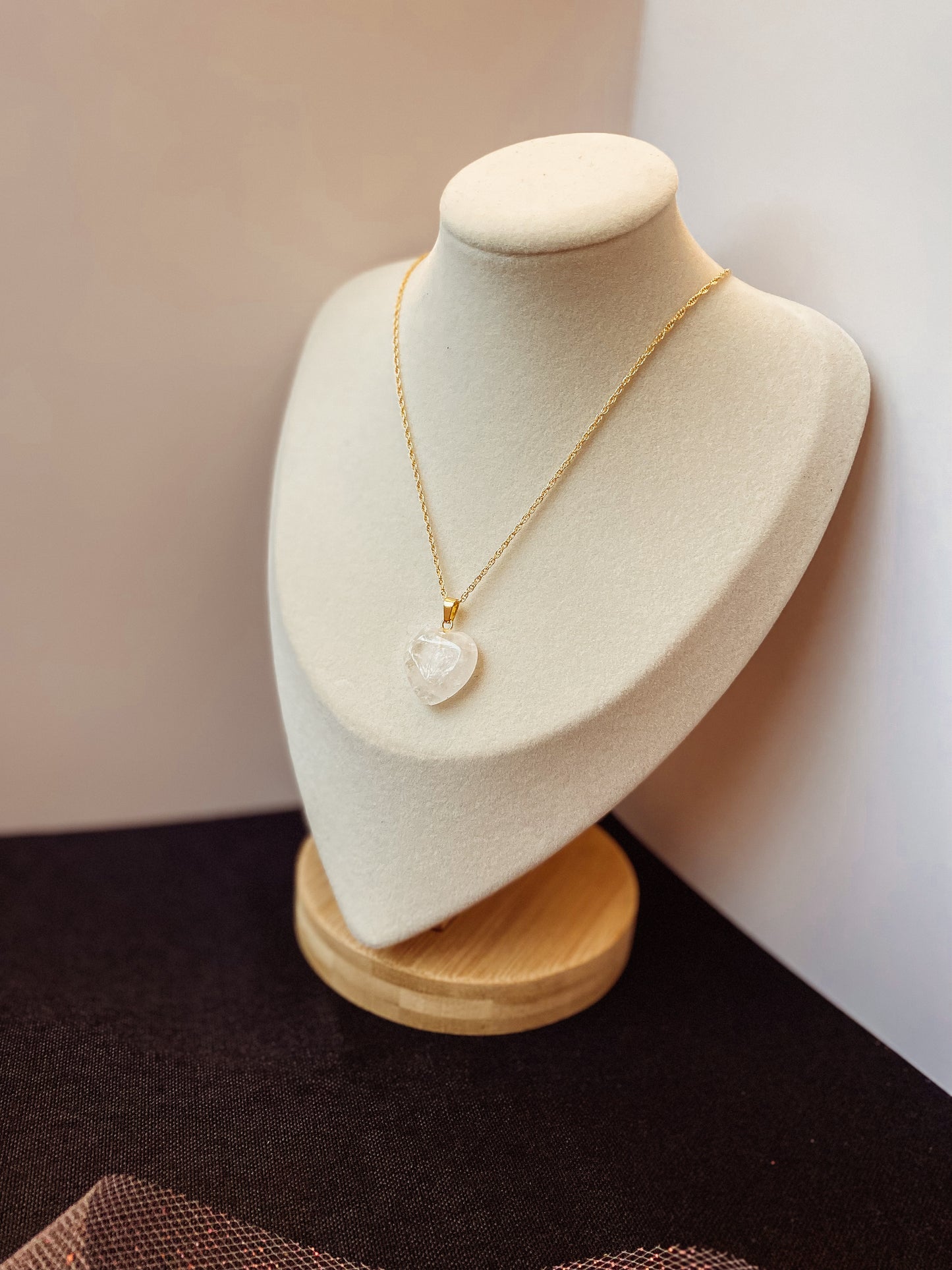White Heart Necklace