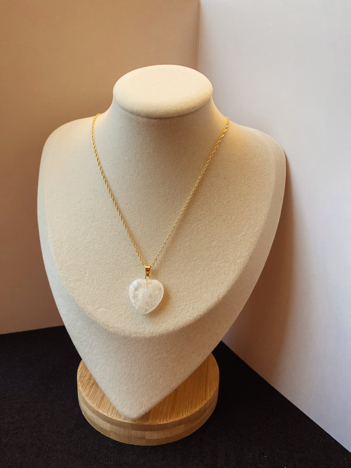 White Heart Necklace