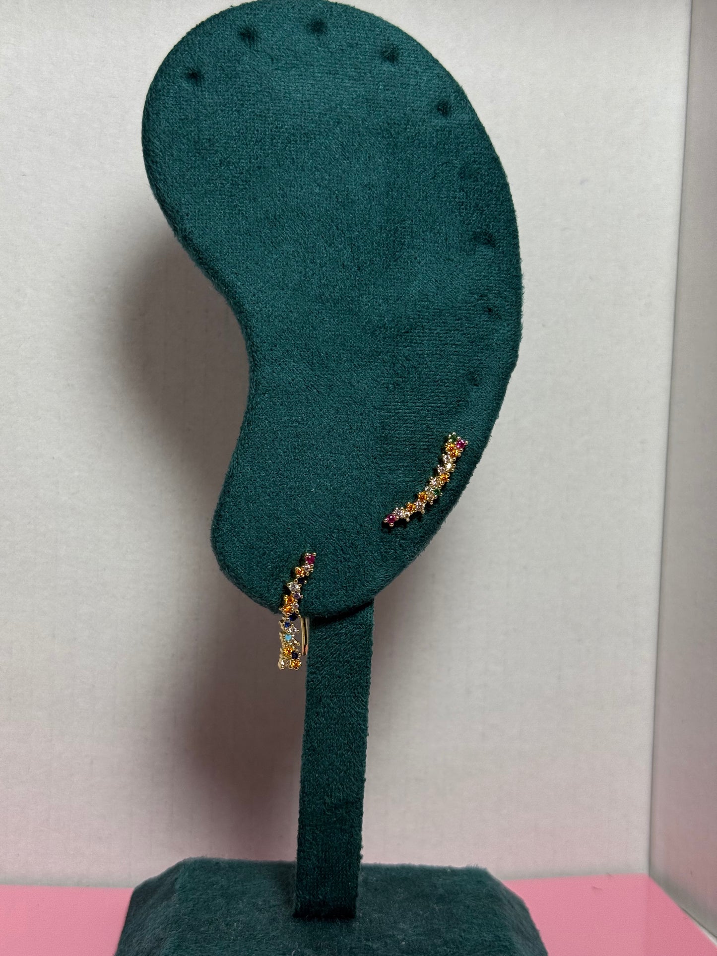 Multicolor line earring